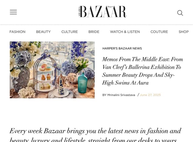 Harper’s Bazaar Arabia mainTitle