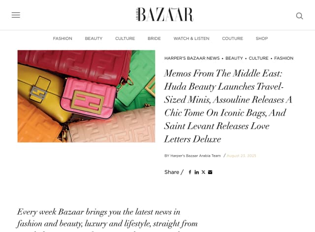 Harper's Bazaar Arabia mainTitle